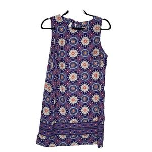 Soprano Women's Medium Sheath Dress Floral Print, Sleeveless, Halter Top